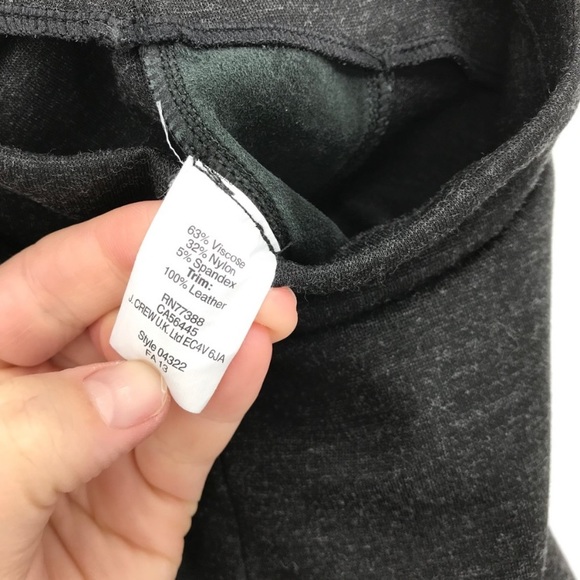 J.Crew Gray Skinny High Rise Faux Leather Pants Slacks Black - Picture 9 of 9